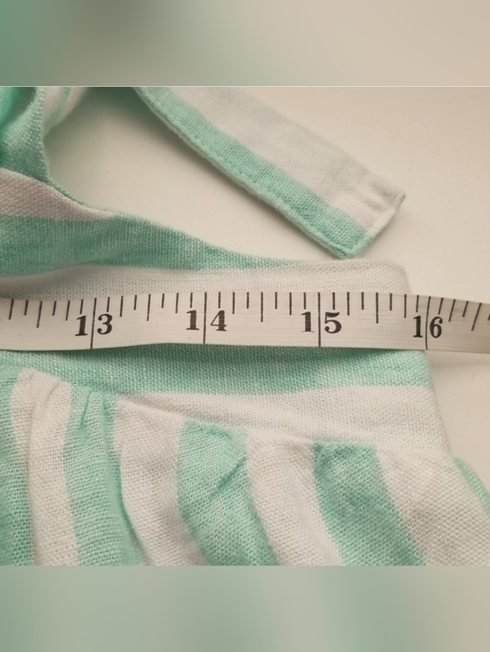 Stoney Clover Lane x Target Mint Green White Striped Linen Blend Crop Tank Top - Picture 10 of 12
